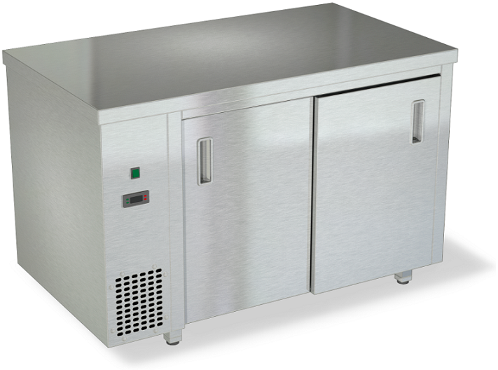 Тепловой стол для профессиональной кухни без борта, задняя стенка нержавеющая сталь СПС-834/2008НТ (2000x800x850 мм)